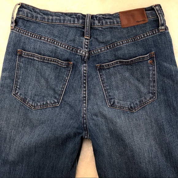 Madewell High Rise Slim Boyjean Raw Hem Distressed - Picture 5 of 8